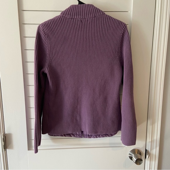 Croft & Barrow Purple Quilted and Ribbed Jacket Size Medium - Picture 7 of 7